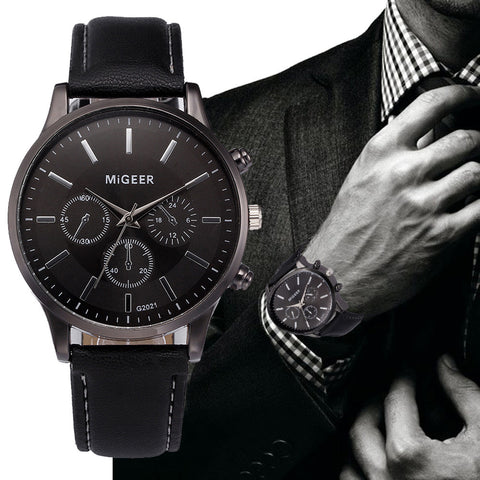 Men's Watch Retro Design Leather