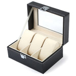 2/3/6/10/12 Grids PU Leather Watch Box