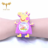 Pink Girls Watch 3d Cartoon Rubber Watches Child