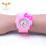 Pink Girls Watch 3d Cartoon Rubber Watches Child