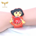 Pink Girls Watch 3d Cartoon Rubber Watches Child