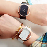 Top Leather Quartz Watch Lady