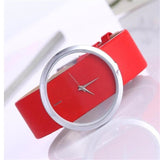 Top Leather Quartz Watch Lady