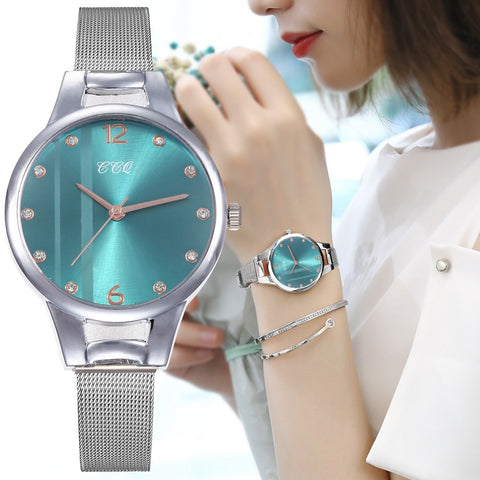 Luxury Women Green Dial Bracelet Quartz