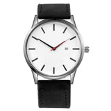 Men's Watches Fashion Leather Quartz