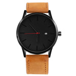 Men's Watches Fashion Leather Quartz