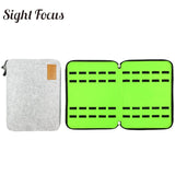 Sight Focus 40 Slot Felt Watch Organizer Box Gray Watch Storage Case Pouch Double Layer Watch Strap Band Organizer Holder Bag