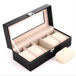 1/2/3/5/6/10/12 Grids PU Leather Watch Box