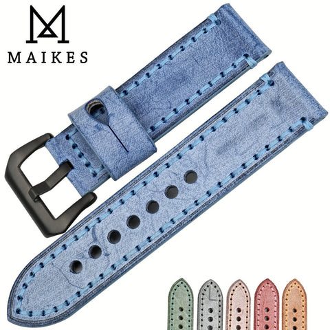 MAIKES Genuine leather watch strap