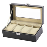 Wholesale PU Leather Watch Box Black