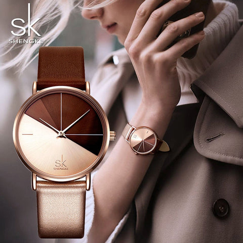 SK Luxury Leather Watches Women