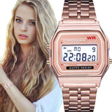 Luxury Rose Gold Women Digital Watch